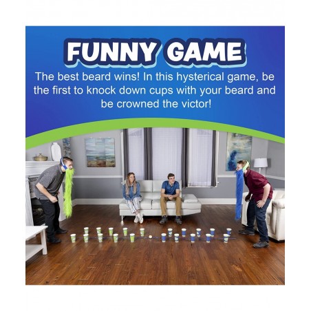 Battle of The Beards Game Funny Party Game Plays Like Elephant March Minute to Win It $44.10 Board Games