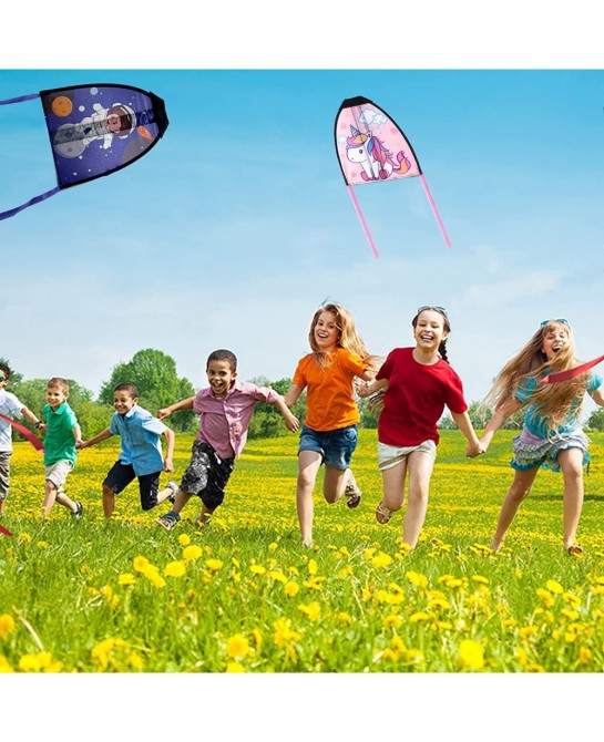 2 Pcs Children's Thumb Ejection Kite Kites for Kids Ages 4-18 Easy to Fly Stringless Beach Mini Slingshot Kite for Boys Girls...