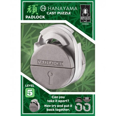 Padlock Hanayama Cast Metal Brain Teaser Puzzle (Level 5) Puzzles For Kids & Adults Ages 12 & Up Green $17.55 Brain Teaser Pu...