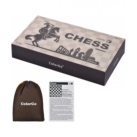 Magnetic Travel Chess Set with 2 Extra Queens and Folding Games Board for Kids and Adults $31.34 Travel Games