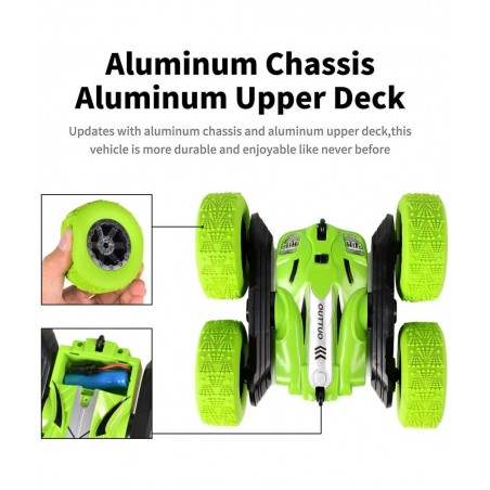 RC Stunt Car - 2.4Ghz Double Sided 360° Spin&Flip with LED Lights Remote Control Racing Truck 4WD for Kids $44.31 Remote & Ap...