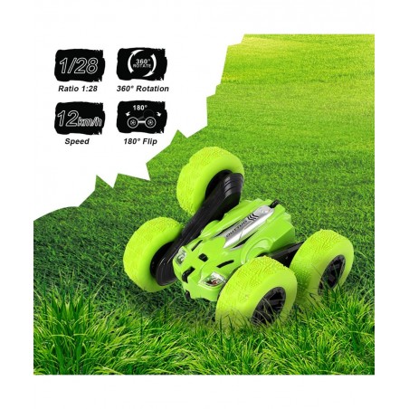 RC Stunt Car - 2.4Ghz Double Sided 360° Spin&Flip with LED Lights Remote Control Racing Truck 4WD for Kids $44.31 Remote & Ap...