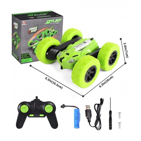 RC Stunt Car - 2.4Ghz Double Sided 360° Spin&Flip with LED Lights Remote Control Racing Truck 4WD for Kids $44.31 Remote & Ap...