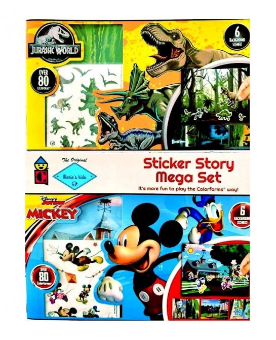 Scene for Sticker REUSIBLE Disney Stickers for Kids Book Toddlers Learning Game (Mickey/Jurassic) (Princess/Trolls) $28.62 Ki...