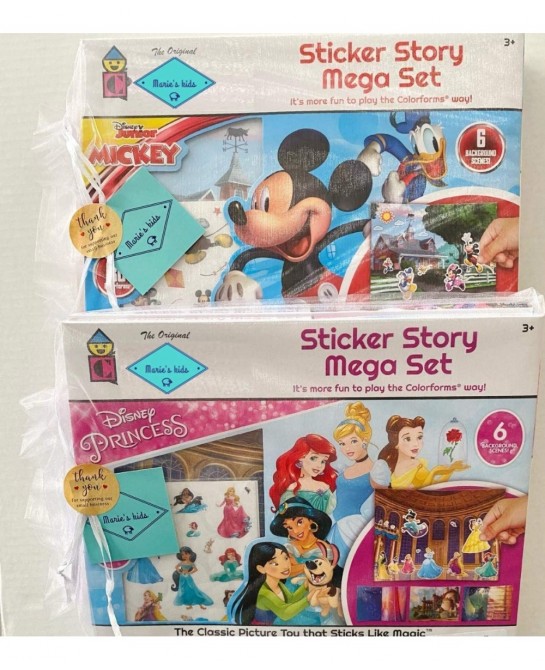 Scene for Sticker REUSIBLE Disney Stickers for Kids Book Toddlers Learning Game (Mickey/Jurassic) (Princess/Trolls) $28.62 Ki...