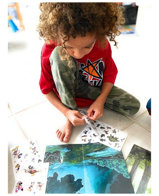 Scene for Sticker REUSIBLE Disney Stickers for Kids Book Toddlers Learning Game (Mickey/Jurassic) (Princess/Trolls) $28.62 Ki...