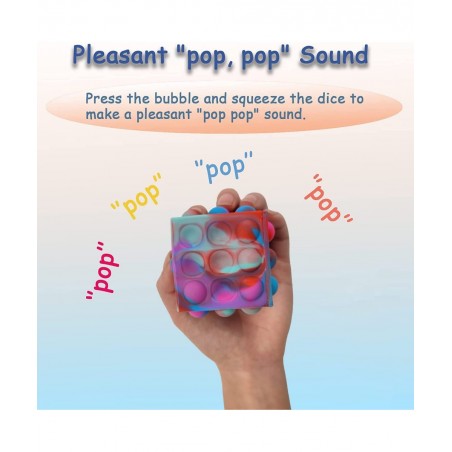 3D Pop it Ball Stress Balls 3D Fidget Ball Pop it Fidget Toy Pop it Fidget Cube Popper its Fidget Dice for Kids and Adults (P...