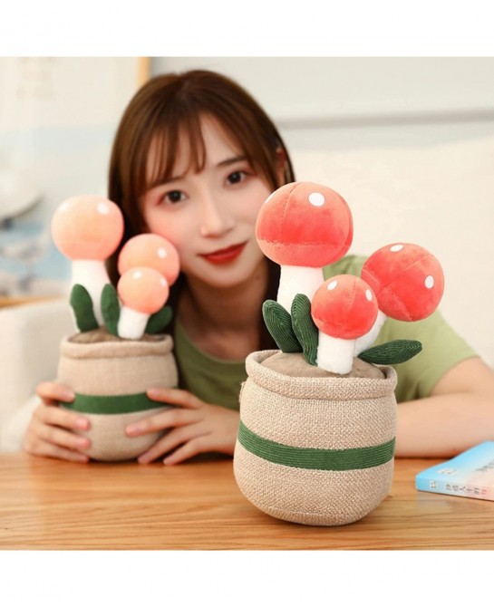 10”Adorable Plush Mushroom Ornaments Plant Cute Succulent Stuffed Animal Super Soft Plushies Huggable Toy Excellent Gifts for...