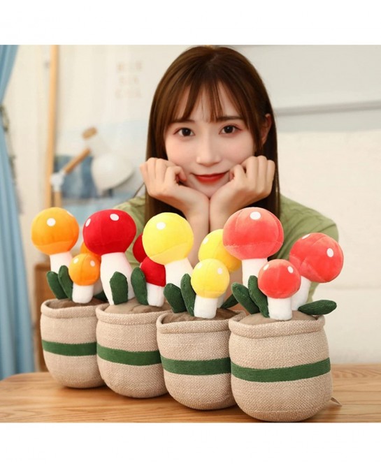 10”Adorable Plush Mushroom Ornaments Plant Cute Succulent Stuffed Animal Super Soft Plushies Huggable Toy Excellent Gifts for...