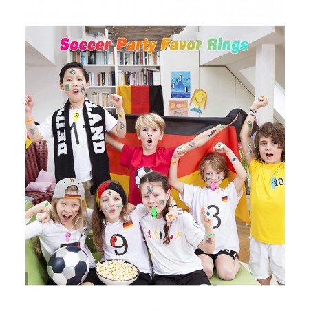 Soccer Party Favors 92 pcs Soccer Ball Fidget Spinners Soccer Themed Sports Party Favors Soccer Whistle Silicone Bracelet Key...