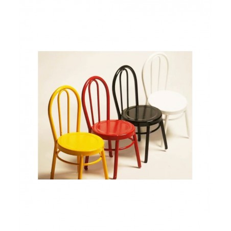 2 Pcs Miniature Yellow Dinning Chair 1:12 Scale Mini Metal Chairs for DIY Dollhouse Kitchen Furniture Decoration $21.72 Dollh...