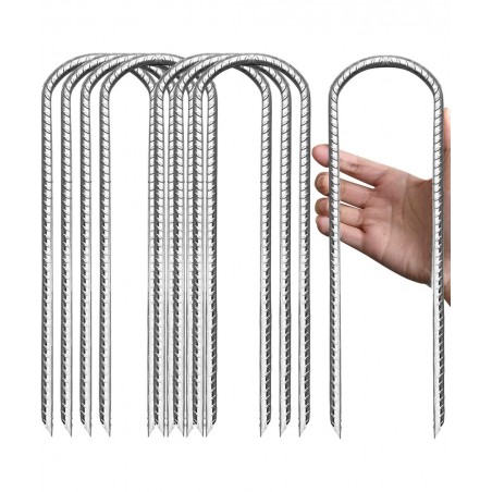 USA Trampolines Stakes Trampoline Parts Wind Stake 12 Inch Heavy Duty Stake Safety Ground Anchor Galvanized Steel Wind Stakes...