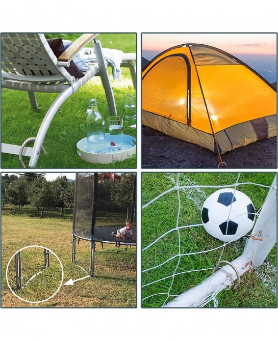 USA Trampolines Stakes Trampoline Parts Wind Stake 12 Inch Heavy Duty Stake Safety Ground Anchor Galvanized Steel Wind Stakes...