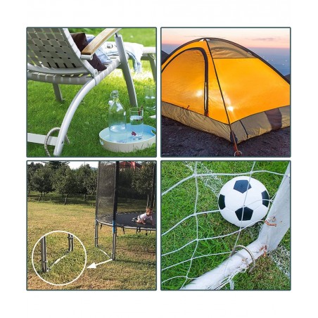 USA Trampolines Stakes Trampoline Parts Wind Stake 12 Inch Heavy Duty Stake Safety Ground Anchor Galvanized Steel Wind Stakes...