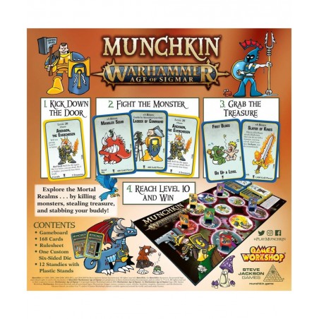 Munchkin Warhammer Age of Sigmar Board Game (Base Game) | Adult Kids & Family Game | Fantasy Adventure Roleplaying Game | Age...