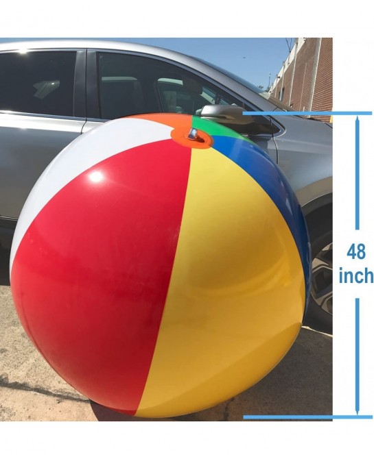 48 inch Jumbo Rainbow Color Ball Great for Beach Pool Party Event GBB-06 $55.17 Swimming Pool & Outdoor Water Toys