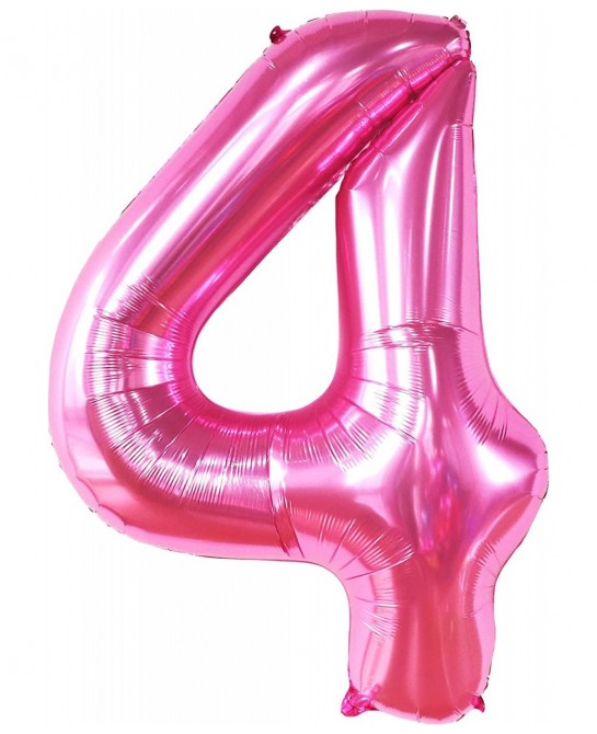 Giant Pink Number 4 Balloons - 40 Inch | Hot Pink 4 Birthday Balloon | 4 Year Old Birthday Decorations | 4 Balloon for 4th Bi...