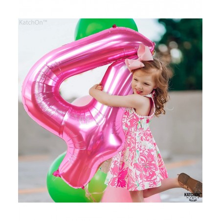 Giant Pink Number 4 Balloons - 40 Inch | Hot Pink 4 Birthday Balloon | 4 Year Old Birthday Decorations | 4 Balloon for 4th Bi...
