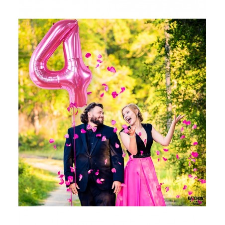 Giant Pink Number 4 Balloons - 40 Inch | Hot Pink 4 Birthday Balloon | 4 Year Old Birthday Decorations | 4 Balloon for 4th Bi...