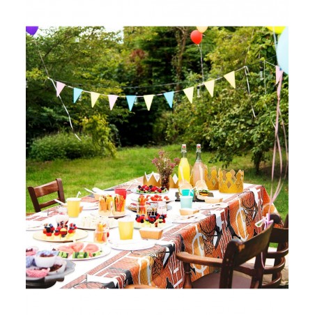 Basketball Table Cloth Plastic Table Cover Party Disposable Tablecloth Basketball Theme Party Decor for Kids and Adults Birth...