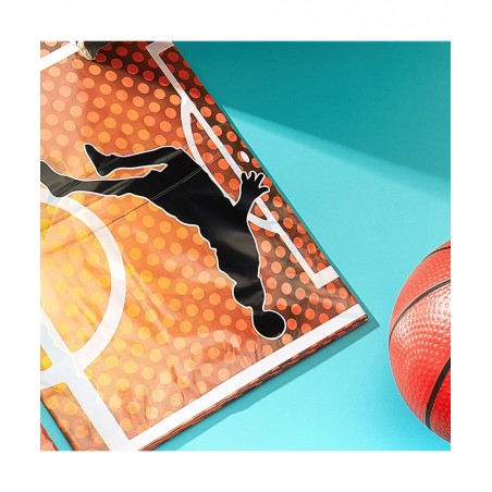 Basketball Table Cloth Plastic Table Cover Party Disposable Tablecloth Basketball Theme Party Decor for Kids and Adults Birth...