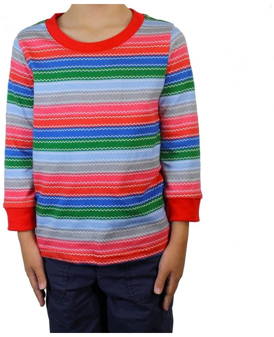 Child Long Sleeve Horror Good Buddy Rainbow Stripe Halloween Costume Shirt $46.04 Kids' Costumes