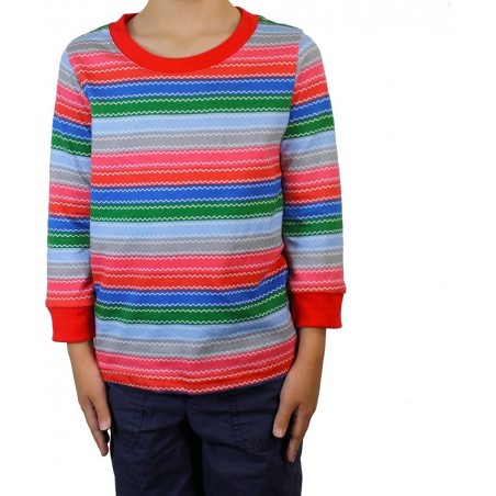 Child Long Sleeve Horror Good Buddy Rainbow Stripe Halloween Costume Shirt $46.04 Kids' Costumes