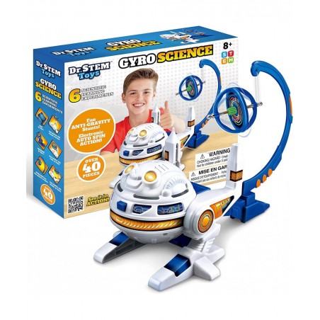 Gyro Science Kit | Unique Gyroscope Set Amazes Kids with 6 Awesome Science Stunts | Designed in USA for Boys & Girls 8 & Up |...