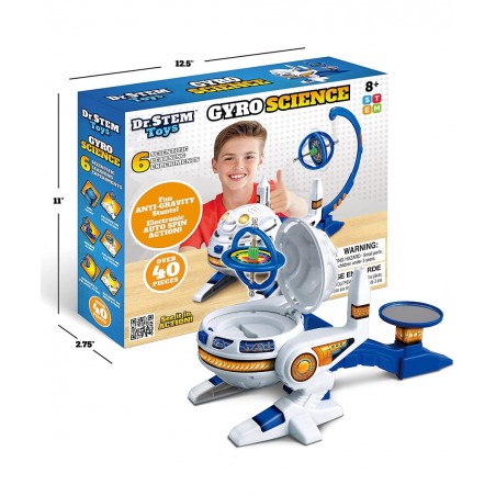 Gyro Science Kit | Unique Gyroscope Set Amazes Kids with 6 Awesome Science Stunts | Designed in USA for Boys & Girls 8 & Up |...