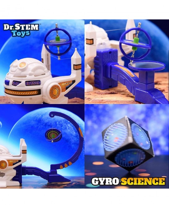 Gyro Science Kit | Unique Gyroscope Set Amazes Kids with 6 Awesome Science Stunts | Designed in USA for Boys & Girls 8 & Up |...
