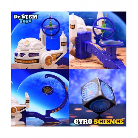 Gyro Science Kit | Unique Gyroscope Set Amazes Kids with 6 Awesome Science Stunts | Designed in USA for Boys & Girls 8 & Up |...