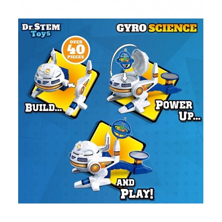 Gyro Science Kit | Unique Gyroscope Set Amazes Kids with 6 Awesome Science Stunts | Designed in USA for Boys & Girls 8 & Up |...