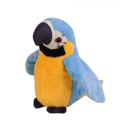 Talking Parrot Toy Macaw Parrot Plush Stuffed Toys Animal Plush Toy Repeat What You Say Stuffed Parrot Pet Toy Plush Buddy Pa...
