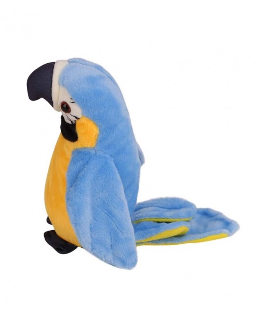 Talking Parrot Toy Macaw Parrot Plush Stuffed Toys Animal Plush Toy Repeat What You Say Stuffed Parrot Pet Toy Plush Buddy Pa...