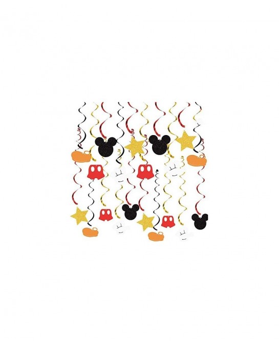 30Ct Micky Hanging Swirl Decorations Mouse Birthday Party Ceiling Streamers MouseTheme Party Supplies Party Favors for Boys K...