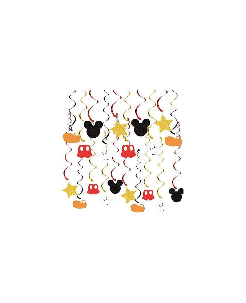30Ct Micky Hanging Swirl Decorations Mouse Birthday Party Ceiling Streamers MouseTheme Party Supplies Party Favors for Boys K...