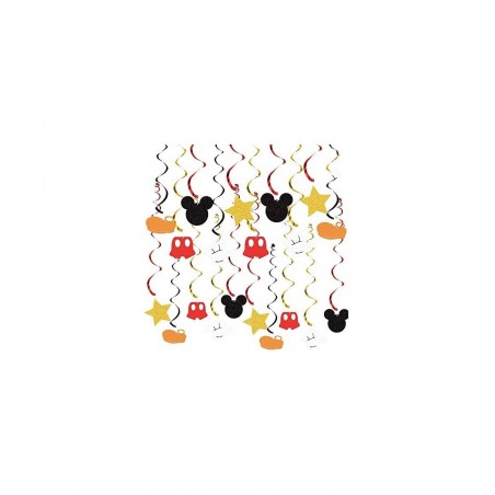 30Ct Micky Hanging Swirl Decorations Mouse Birthday Party Ceiling Streamers MouseTheme Party Supplies Party Favors for Boys K...
