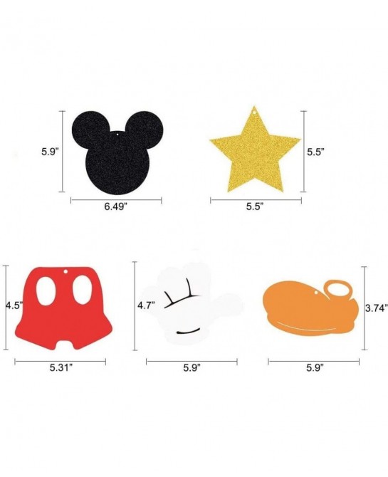 30Ct Micky Hanging Swirl Decorations Mouse Birthday Party Ceiling Streamers MouseTheme Party Supplies Party Favors for Boys K...