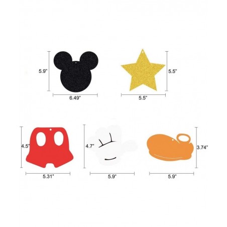 30Ct Micky Hanging Swirl Decorations Mouse Birthday Party Ceiling Streamers MouseTheme Party Supplies Party Favors for Boys K...