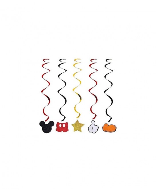 30Ct Micky Hanging Swirl Decorations Mouse Birthday Party Ceiling Streamers MouseTheme Party Supplies Party Favors for Boys K...