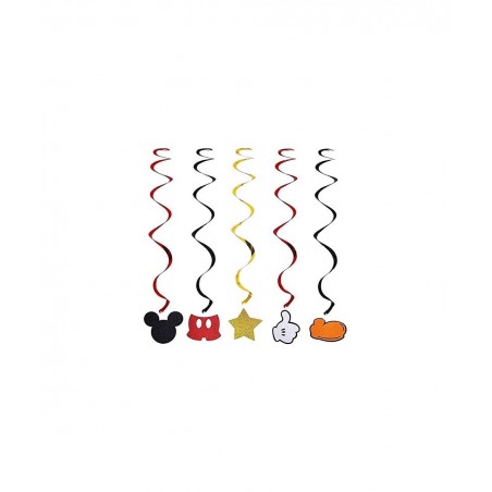 30Ct Micky Hanging Swirl Decorations Mouse Birthday Party Ceiling Streamers MouseTheme Party Supplies Party Favors for Boys K...