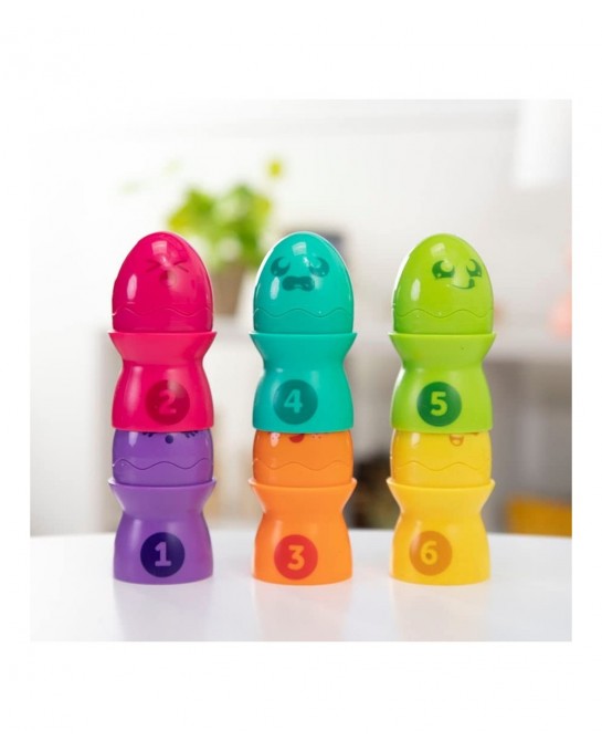 Toomies Hide & Squeak Egg Stack - Sort 'n Match Egg Stackers Baby Toys & Gifts for Ages 1 to 10 $15.29 Early Development & Ac...