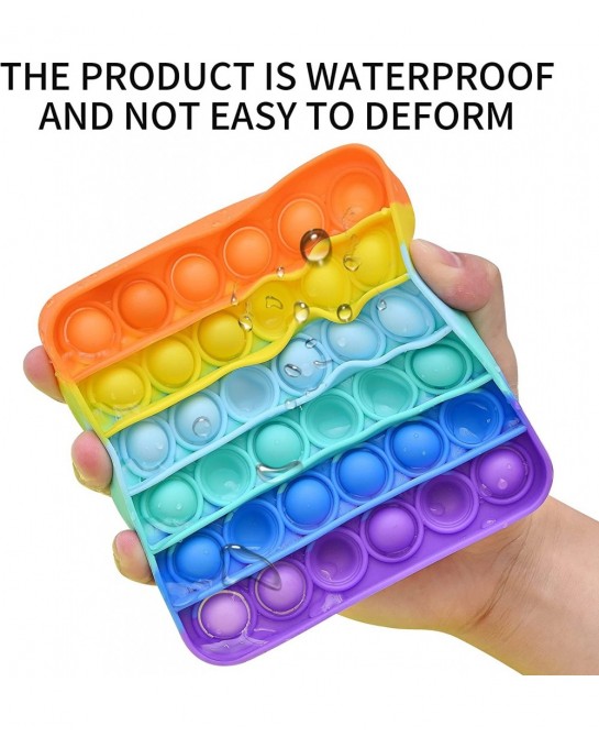 Pop Fidget Sensory Toys Autism Special Needs Stress Relief Silicone Pressure Relieving Toys Squeeze Toys for Kids Children Ad...