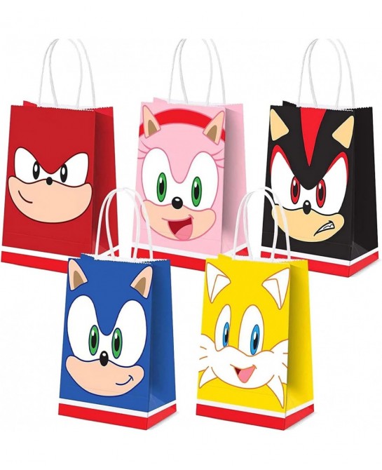 15PCS Sonic Birthday Party Supplies Sonic Party Bags for Sonic Theme Birthday Party Decorations $24.13 Kids' Party Favor Sets