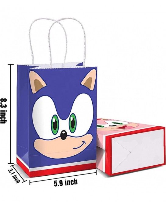 15PCS Sonic Birthday Party Supplies Sonic Party Bags for Sonic Theme Birthday Party Decorations $24.13 Kids' Party Favor Sets