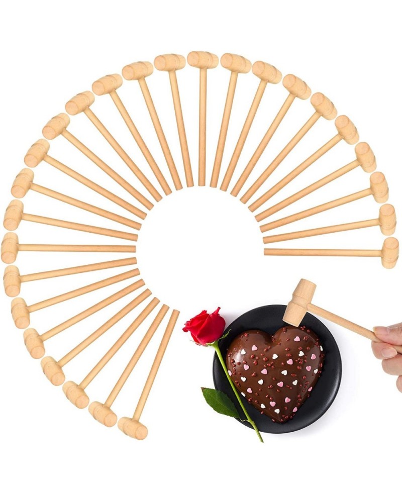 Wooden Hammers for Chocolate Mini Wooden Mallets Hammer Toy Pounding Gavel Toy Educational Beating Toy for Easter Egg Crab Ma...