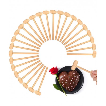 Wooden Hammers for Chocolate Mini Wooden Mallets Hammer Toy Pounding Gavel Toy Educational Beating Toy for Easter Egg Crab Ma...