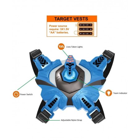 4 Sets Laser Tag with Guns and Vests Upgraded Infrared Laser Tag Guns with Pistol Rifle Machine Gun and Rocket Mode Boy Toys ...