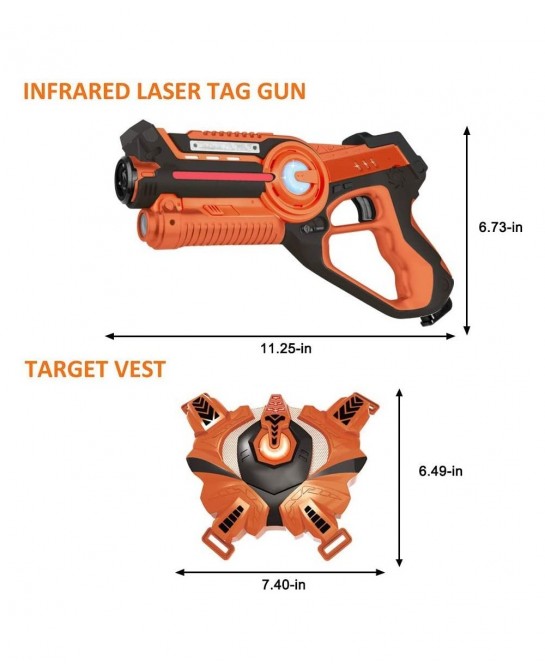 4 Sets Laser Tag with Guns and Vests Upgraded Infrared Laser Tag Guns with Pistol Rifle Machine Gun and Rocket Mode Boy Toys ...