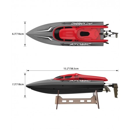 Remote Control Fast Racing Boat - 30KM/H High Speed 2.4GHz Controlled Water Boat Electric Brushless Rc Speedboat for Pool and...
